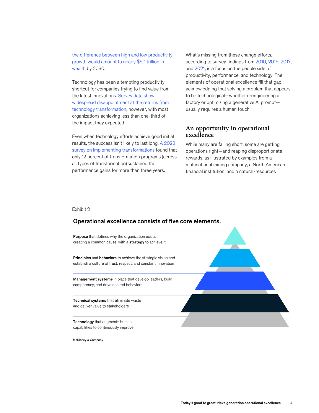 McKinsey Global Institute: Today's good to great: Next-generation operational excellence_报告下载链接