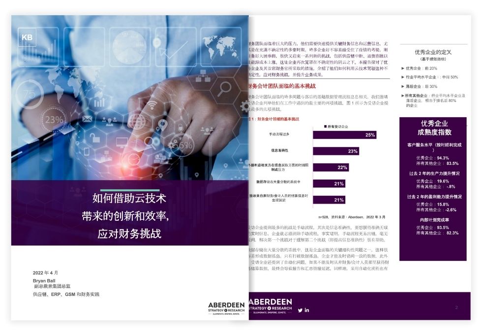借助云技术带来的创新和效率，应对财务挑战