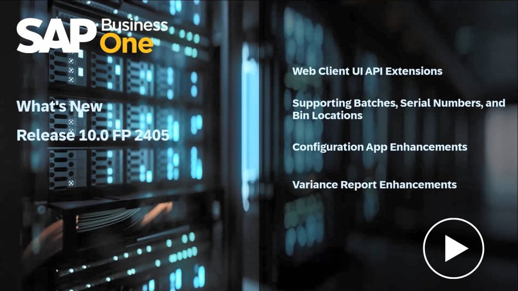 SAP Business One 10.0功能包2405中的新功能演示